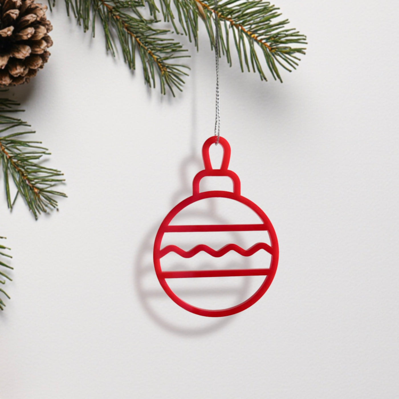 Acrylic Christmas Ornaments: Modern Holiday & Christmas Tree Decor — “Thin Christmas” Design