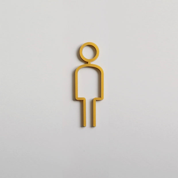 Acrylic Men's Restroom Sign — "Thin" Design