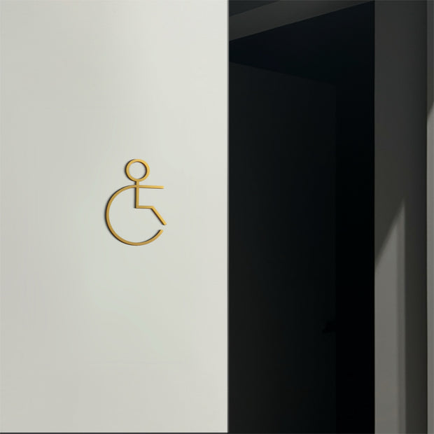 Acrylic Disabled Toilet Sign — "Thin" Design