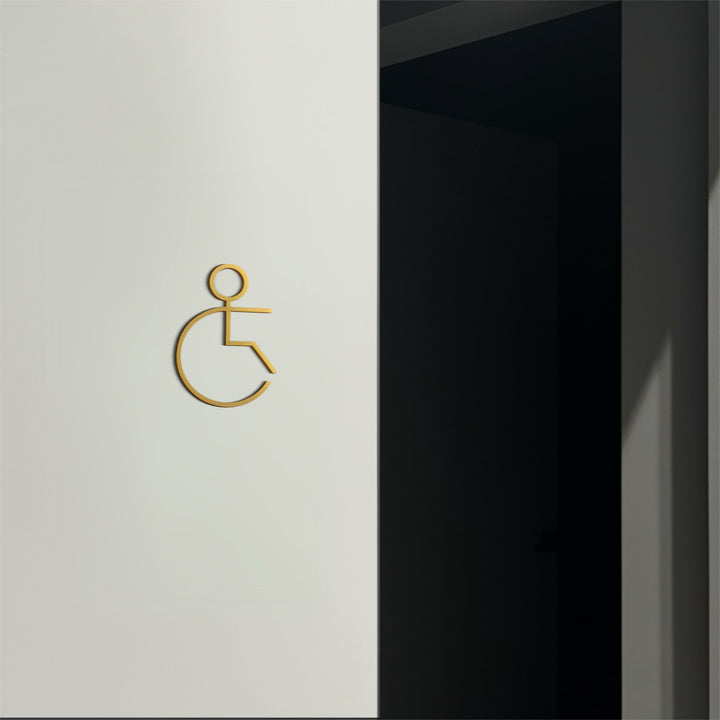 Acrylic Disabled Toilet Sign — "Thin" Design