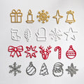 Acrylic Christmas Ornaments Set (20 Pc): Wall, Window & Tree Decor — “Thin Christmas” Design - Photo #3