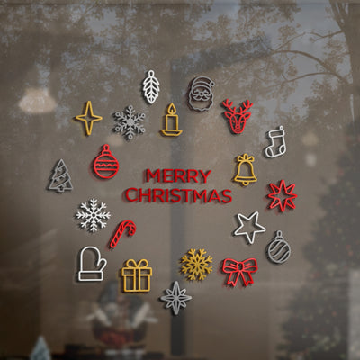 Acrylic Christmas Ornaments: Modern Holiday & Christmas Tree Decor — “Thin Christmas” Design