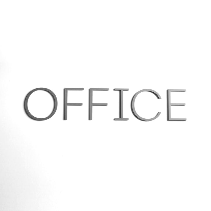 Office Sign: Acrylic Door Letters — "Thin" Design (price for one symbol)