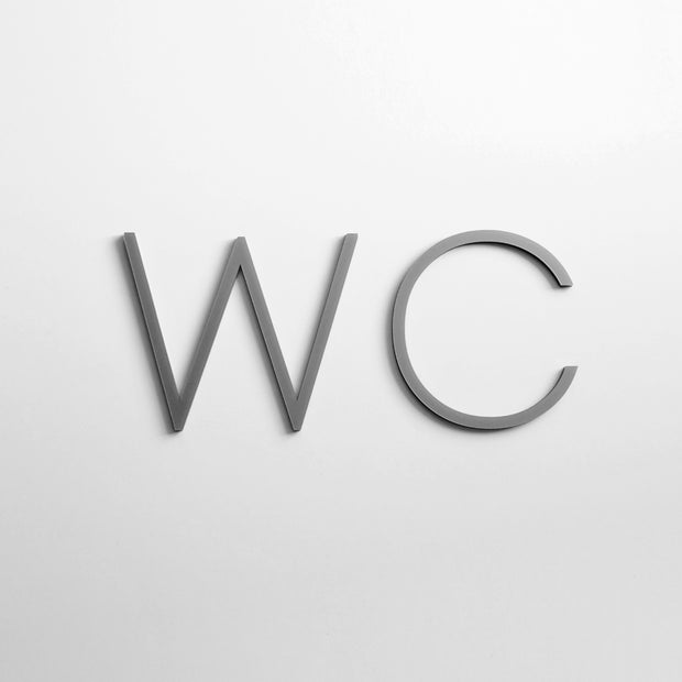 Acrylic WC Restroom Sign — "Thin" Design