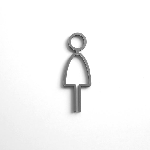 Acrylic Women's Restroom Sign — "Thin" Design