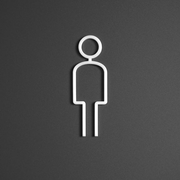 Acrylic Men's Restroom Sign — "Thin" Design