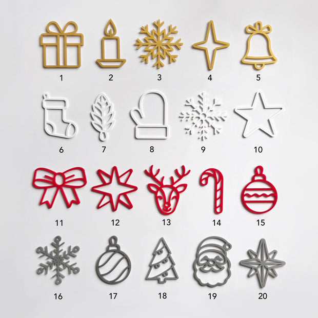 Acrylic Christmas Ornaments: Modern Holiday & Christmas Tree Decor — “Thin Christmas” Design