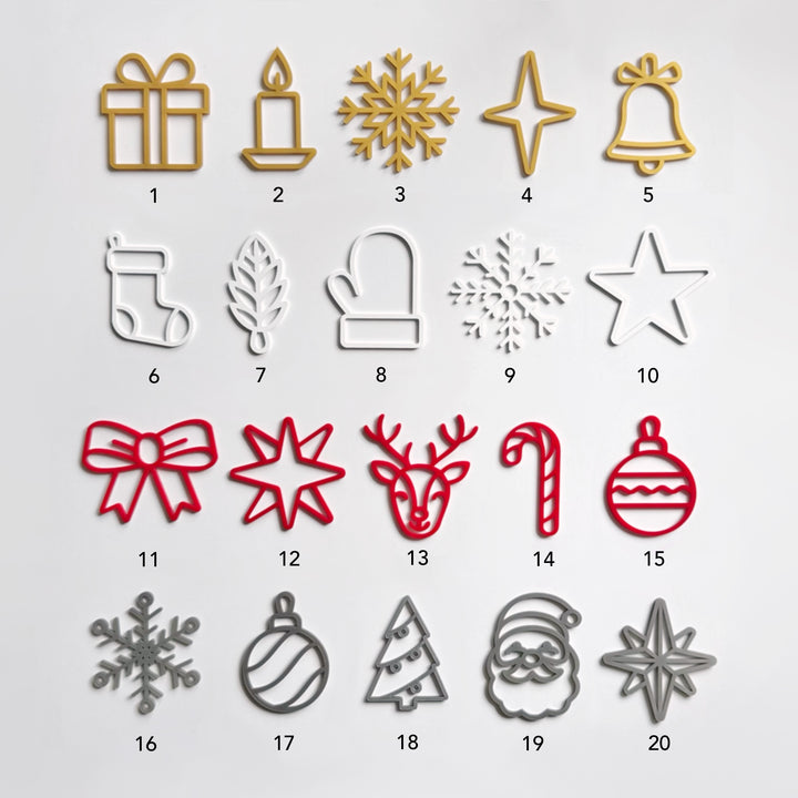 Acrylic Christmas Ornaments: Modern Holiday & Christmas Tree Decor — “Thin Christmas” Design