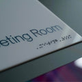 Door Signs Double Door Sign with Logo & Company Name: Acrylic Sign — Bold Style - Photo #4