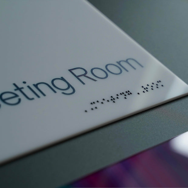 Door Signs Double Door Sign with Logo & Company Name: Acrylic Sign — Bold Style