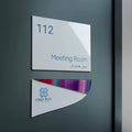 Door Signs Double Door Sign with Logo & Company Name: Acrylic Sign — Bold Style - Photo #6