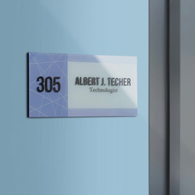 Door Signs - Door Number Double Acrylic Name Sign For School, University, Office And Etc.