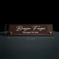 Desk sign Personalized Desk Name Plate: Wood & Acrylic Sign - Photo #4