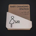 Bathroom Signs Baby Change Sign for Mother — "Downhill" Design - Photo #6