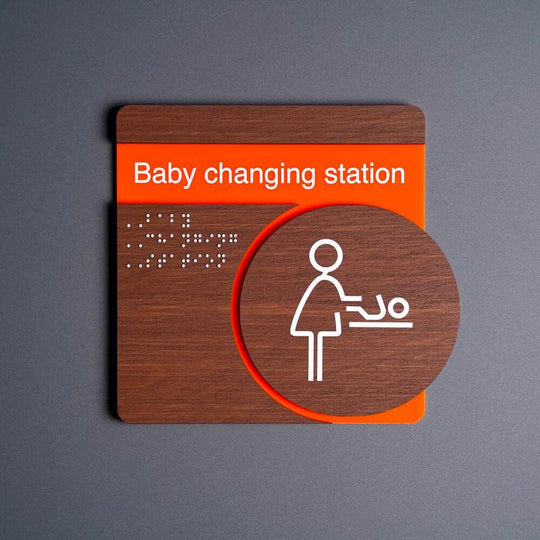 Bathroom Signs Baby Change Room Signage for Mother - "Genova" Design