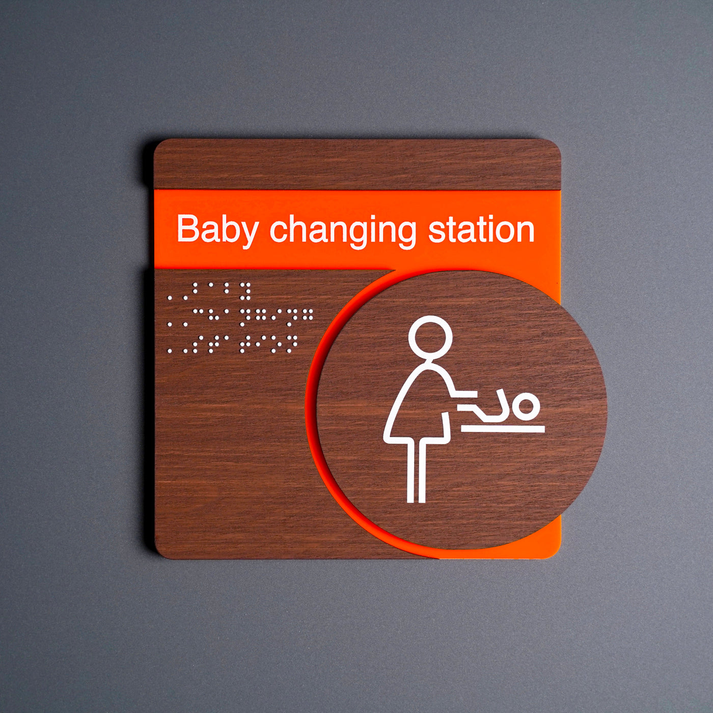 Bathroom Signs - Baby Change Room Signage For Mother "Genova" Design
