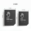 Staff Only Sign: Matte Gray Acrylic — "Clear" Design - Photo #4