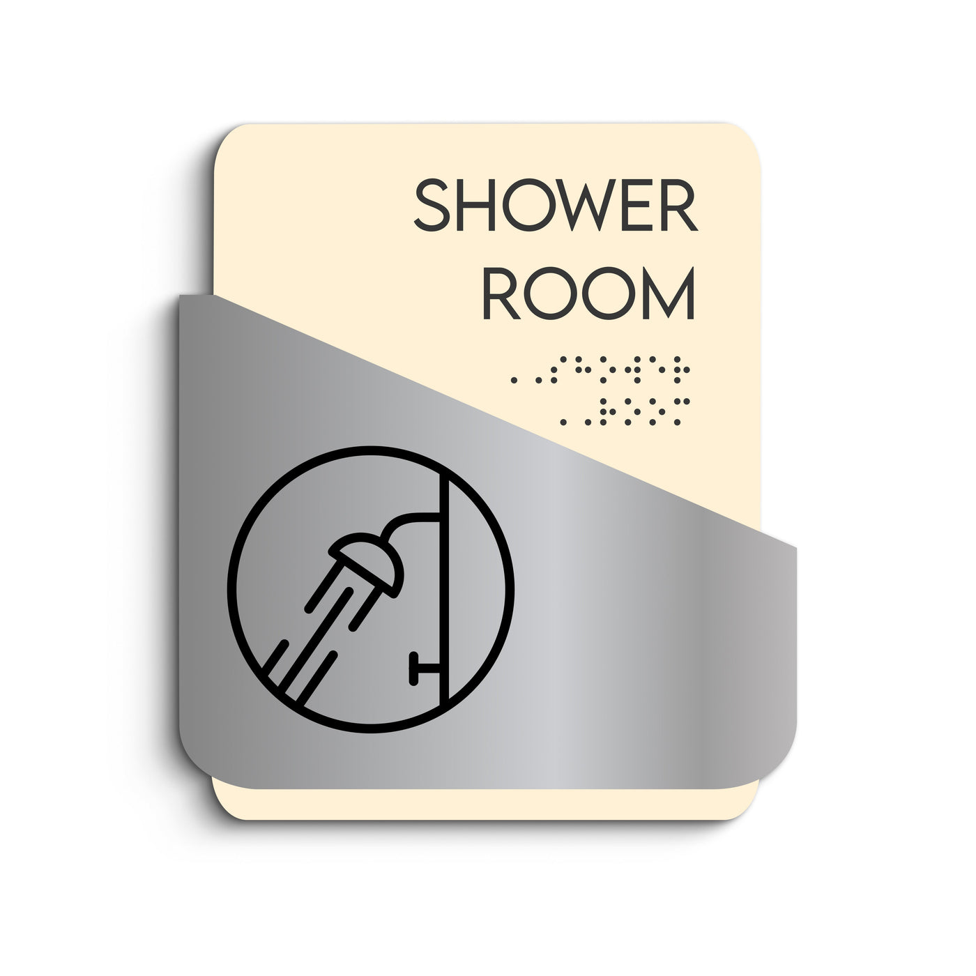 Information Signs - Steel Shower Signage "Downhill" Design