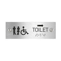 Bathroom Signs All Gender/Weelchair Toilet Signs with Braille - Stainless steel - Photo #1