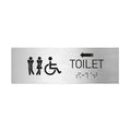 Bathroom Signs All Gender/Weelchair Toilet Signs with Braille - Stainless steel - Photo #4