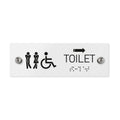 Bathroom Signs ADA Men & Women & Wheelchair Toilet Signs with Braille - Milk Acrylic - Photo #3