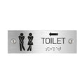Bathroom Signs Unisex Toilet Signs with Braille - Stainless steel - Photo #4