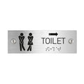 Bathroom Signs Unisex Toilet Signs with Braille - Stainless steel - Photo #1