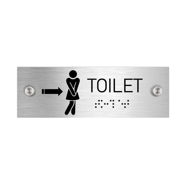 Bathroom Signs Women Toilet Signs - Stainless steel with Braille