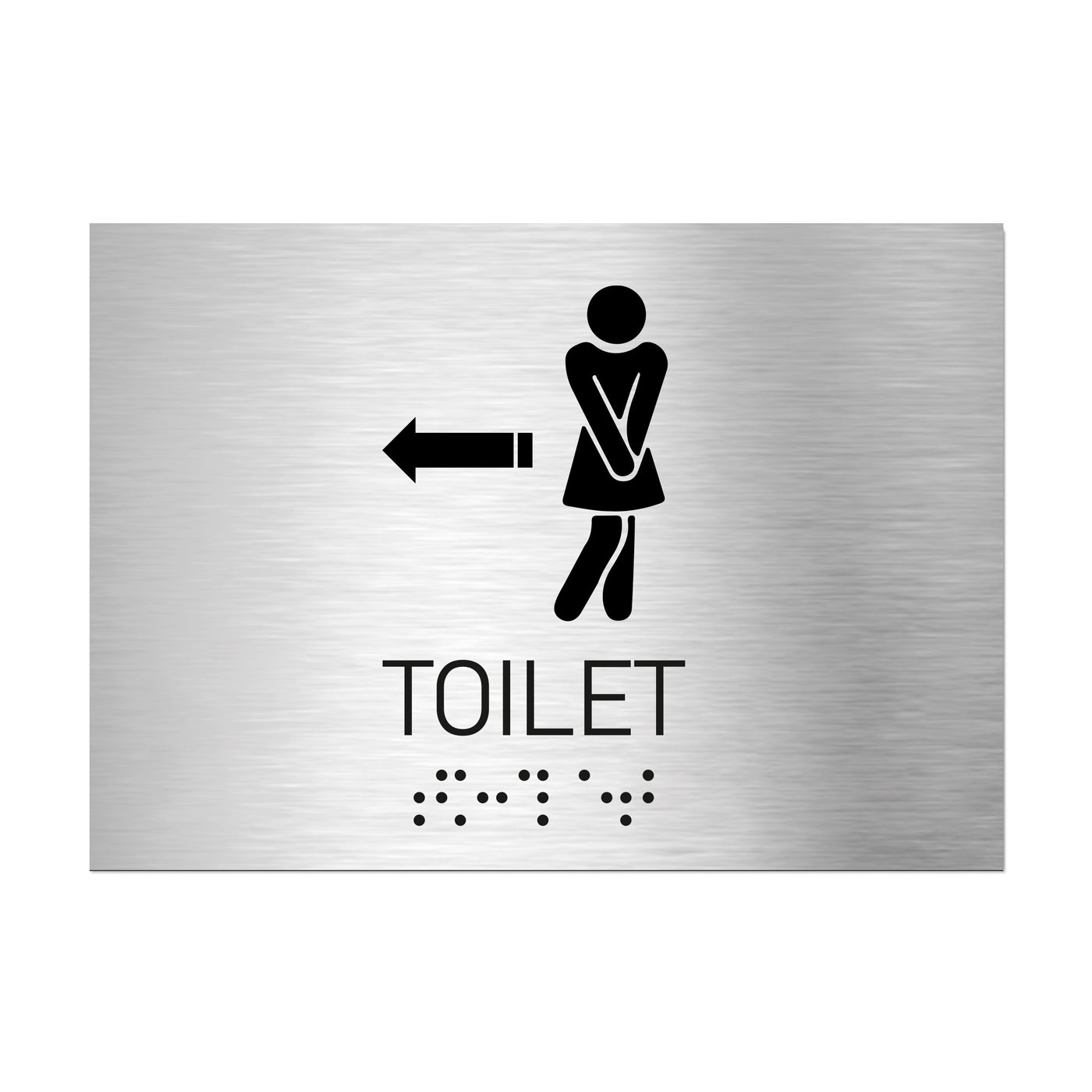 Information signs Directional Women Restroom Sign — Stainless Steel Door Plate