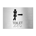 Information signs Directional Women Restroom Sign — Stainless Steel Door Plate - Photo #2