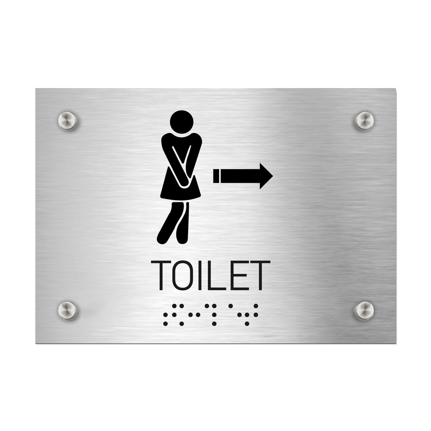 Information signs Directional Women Restroom Sign — Stainless Steel Door Plate