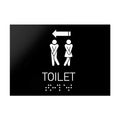 Bathroom Signs All Gender Restroom Directional Sign — Black Acrylic Sign - Photo #2