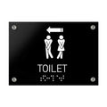 Bathroom Signs All Gender Restroom Directional Sign — Black Acrylic Sign - Photo #1
