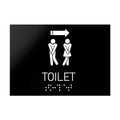 Bathroom Signs All Gender Restroom Directional Sign — Black Acrylic Sign - Photo #3