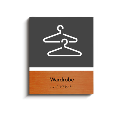 Information signs Wardrobe Closet Sign: Wood Sign — "Dragon" Design