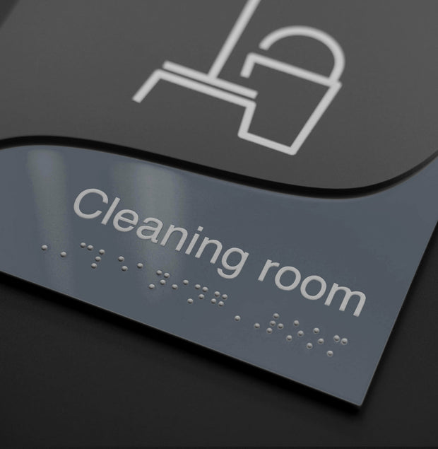 Bathroom Signs Wheelchair Sign for Restroom: "Gray Calm" Design