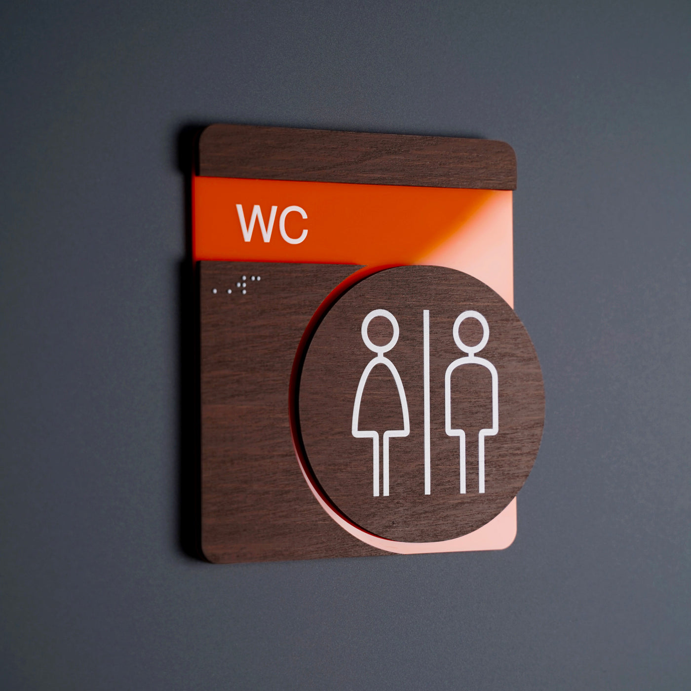 Bathroom Signs - Men's Restroom Sign: "Genova" Design