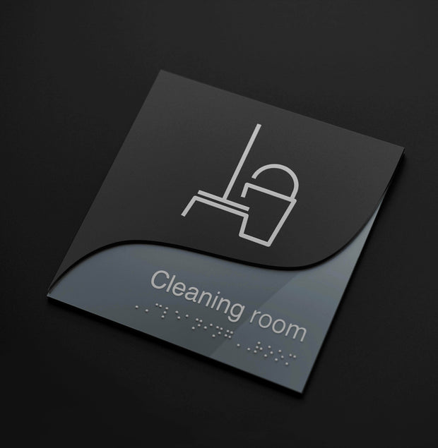 Information signs Fire Hydrant Sign — Double Acrylic Sign — "Gray Calm" Design