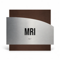 a rectangular sign with the word "MRI" prominently displayed in the center. - Photo #1