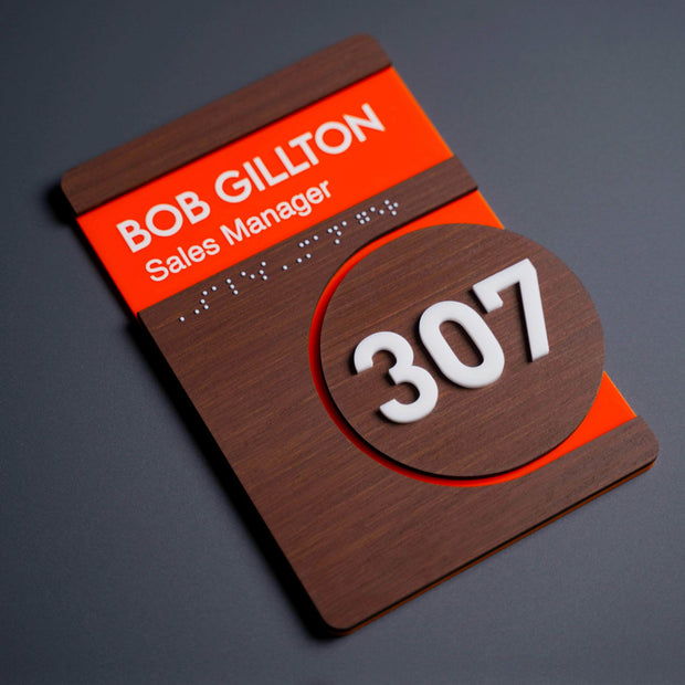 Door Numbers Door Numbers Sign - Acrylic & Wood  - "Genova" Design