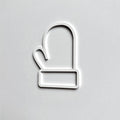 A simple white glove icon is displayed against a plain white background. - Photo #6