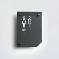 a bathroom sign on a white wall - Photo #1