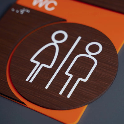 Bathroom Signs - All Gender Bathrooms Signs "Genova" Design
