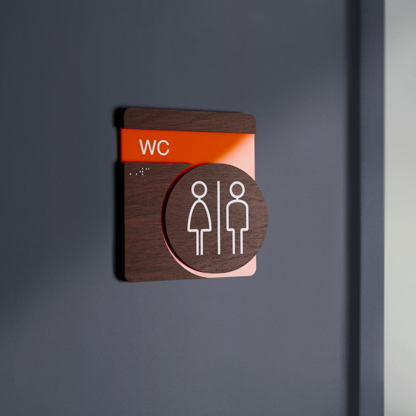 Bathroom Signs - Men's Restroom Sign: "Genova" Design