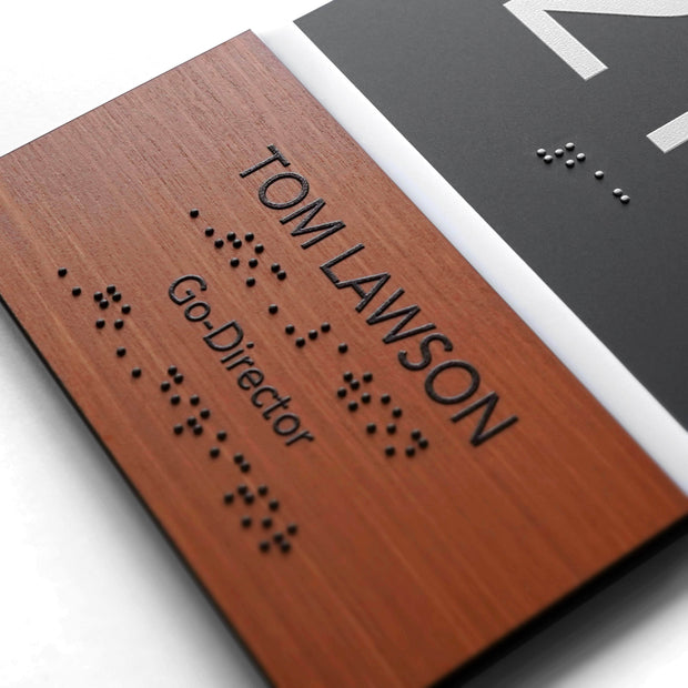 Door Numbers Office Door Number Sign & Name Plates: Acrylic & Wood — "Dragon" Design