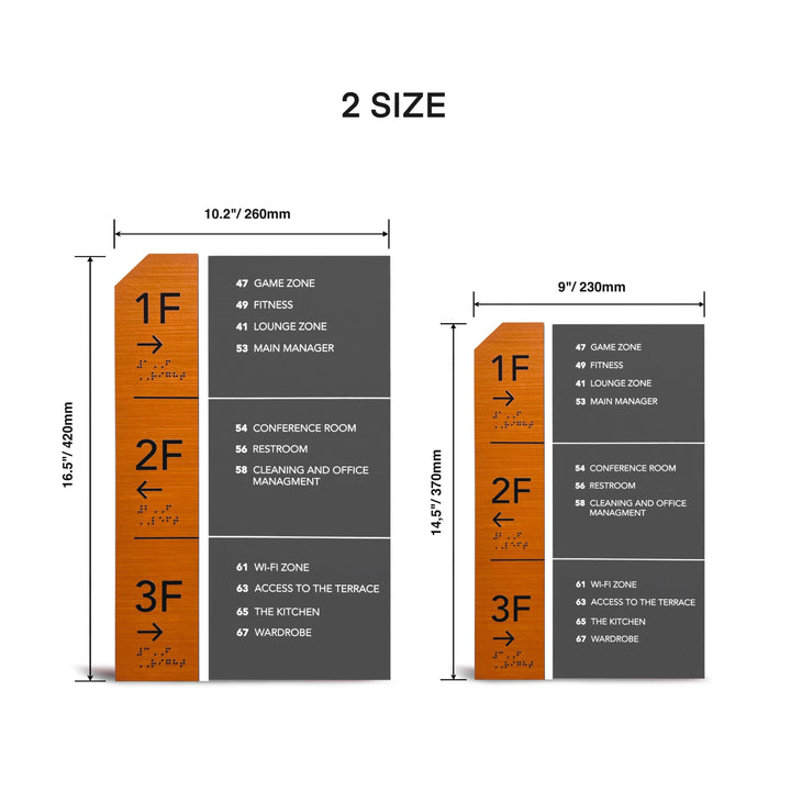 Directional Wayfinding Sign - Wooden Plate "Dragon" Design