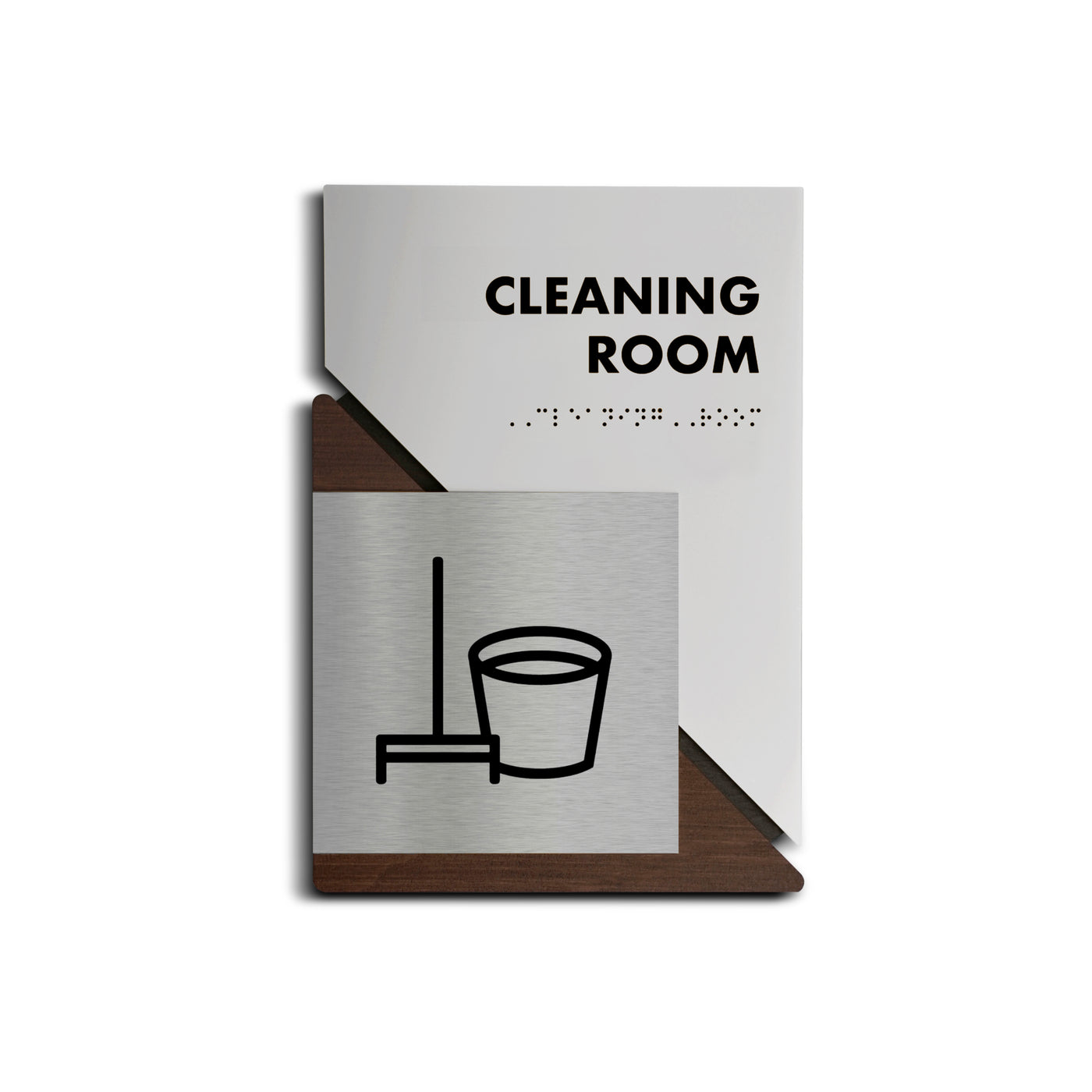 a sign that says cleaning room on it