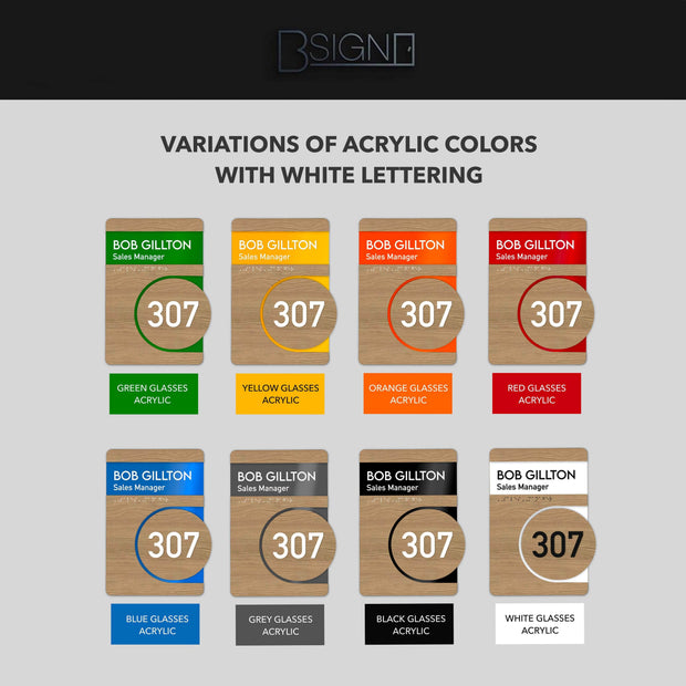 Information signs Fire Extinguisher Wall Sign: Wood & Acrylic Plate — "Genova" Design