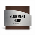 a sign that reads "EQUIPMENT ROOM" with a wooden background. - Photo #1