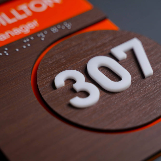 Door Numbers Door Numbers Sign - Acrylic & Wood  - "Genova" Design